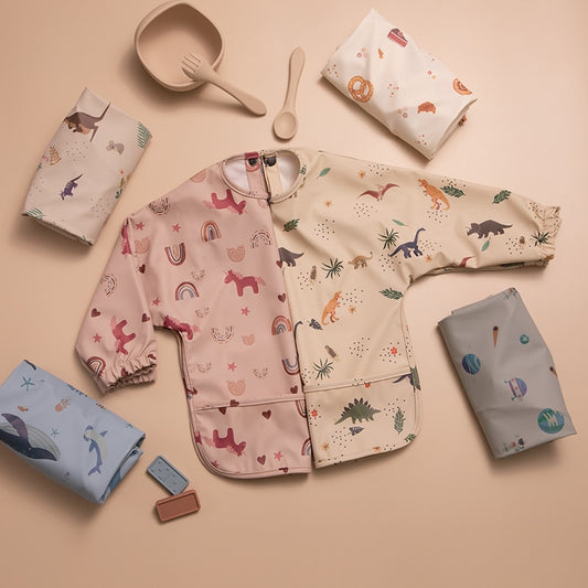 Baby Meal Eating Apron with Long Sleeves